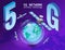 5G Network global internet technology of high speed data transmission satellite communication