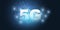 5G Network Label with World Map and Polygonal Network Mesh-High Speed Broadband Mobile Telecommunication and Wireless Internet