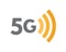 5G network technology symbol. Fifth generation wireless internet icon or sign concept.