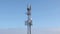 5G network tower on a blue sky background. cell phone 4G 6G