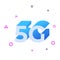 5G network wireless logo.  High-speed mobile Internet.