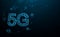 5G new generation networks, High-speed mobile Internet. Abstract connection technology concept background. 3D polygonal