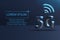 5G new generation networks, high-speed mobile Internet. Abstract connection technology concept in with low poly style . isolate. d