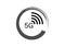 5G new wireless internet wifi connection - 5 g new generation mobile network icon, vector isolated or white background