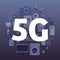 5G online communication digital appliances network wireless technology systems connection concept fifth innovative
