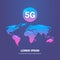 5G online communication network wireless systems connection concept fifth innovative generation of global high speed