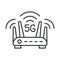 5g router icon line design. 5g, router, icon, mobile, wireless, internet, technology vector illustration. 5g router