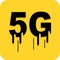 5G sign. Fifth generation network icon. 5 G internet speed vector illustration. Fast broadband WiFi telecommunication technology.