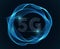 5G sign. Internet and wireless modem with simbol of abstract signal in circle wave, vector digital technology background