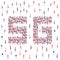 5G sign from Miniature crowd group, Internet broadband technology for social network people concept Poster or social banner design