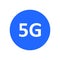 5G sign vector icon flat style design information mobile telecommunications technology symbol illustration