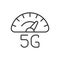 5g speeds speedometer icon line design.5g, speeds, Speedometer, Speed, icon, mobile, wireless, technology vector