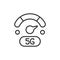 5g speeds speedometer icon line design.5g, speeds, Speedometer, Speed, icon, mobile, wireless, technology vector