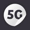 5G sticker online wireless system connection concept fifth innovative generation of high speed internet sign icon mobile