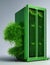 5G technology environmentally friendly network server rack illustration