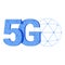 5G technology modern triangular logo.