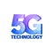 5G technology modern triangular logo.