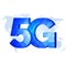 5G technology modern triangular logo.