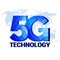 5G technology modern triangular logo.