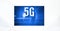 5g text over blue round scanners against white background