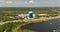 5k aerial drone orbit Orange Beach Alabama water tower