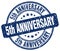 5th anniversary blue stamp