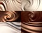 6 abstract chocolate backgrounds set