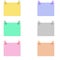 6 colors note paper small