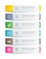 6 data infographics tab paper thin line index template. Vector illustration abstract background. Can be used for workflow layout,
