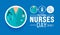 6 May is National Nurses Day background template. nurse dress, medical instrument, medicine, Medical and health