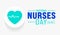 6 May is National Nurses Day background template. nurse dress, medical instrument, medicine, Medical and health