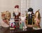 6 small statues of Christmas figures