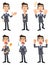 6 types of gestures and facial expressions of a man