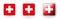 6 vector flag icons - shield and cogwheel for Switzerland