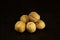 6 walnuts in a pile isolated