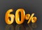 60% off 3d gold, Special Offer 60% off, Sales Up to 60 Percent, big deals, perfect for flyers, banners, advertisements, stickers,