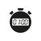 The 60 seconds, minutes stopwatch icon. Clock and watch, timer, countdown symbol. UI. Web. Logo. Sign. Flat design. App.