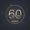 60 years anniversary logo template. 60th birthday, wedding anniversary icon. Trendy symbol image. Vector EPS 10. Isolated on