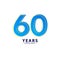 60 Years Excellent Anniversary Celebration Blue Dash Vector Template Design Illustration
