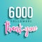 6000 followers Thank you - Illustration for Social Network friends,