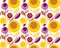 60s floral retro pattern. geometry decorative style