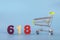 618 E-commerce Shopping festival gift cart miniatures