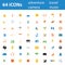 64 Quality design modern illustration icons set.