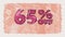 65 percent off discount marker on blackboard text cartoon drawn seamless loop animation - new quality retro vintage