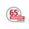 65th anniversary celebration badge logo design. Sixty five years banner poster.