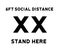 6ft Social Distance XX Standing Sign For Essential Business