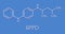 6PPD rubber additive molecule. Toxic to salmon. Skeletal formula