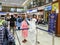 6th June 2020- Bagdogra Airport,Siliguri, West Bengal, India-Passengers in protective gear being themal scanned for covid