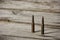 7,62 x 54 - two isolated rustic ammos on the wooden background