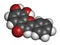 7,8-Dihydroxyflavone or 7,8-DHF molecule. 3D rendering.